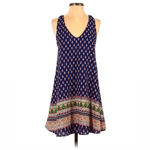 Beautiful summer dress boho style blue patterned
